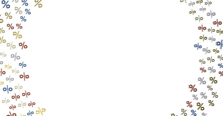 Sales icons floating in the air 3D rendering