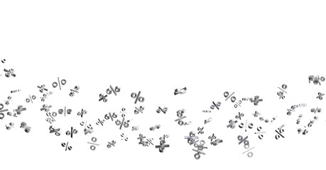 Sales icons floating in the air 3D rendering