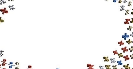 Blurred sale background.