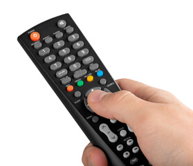 Hand Using a Remote Control