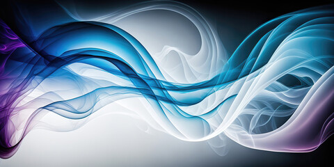 Fototapeta premium abstract panoramic smoke background, generative ai