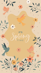 It's Spring Time Greeting Card 