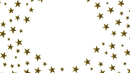 XMAS Stars - A gray whirlwind of golden snowflakes and stars. New