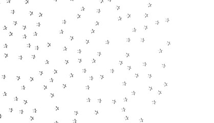 XMAS Stars - Banner with silver decoration. Festive border with falling glitter dust and stars.
