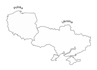 mapa poska-ukraina - obrazy, fototapety, plakaty