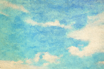 Fototapeta na wymiar vintage watercolor clouds