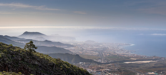 Panorama of Playa de las Americas from Teneriffa
