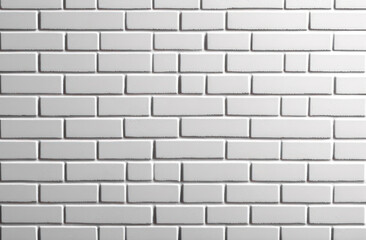 Fototapeta premium Texture, background. White brick wall. AI generative.