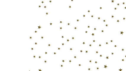 Fototapeta premium XMAS Stars - Holiday golden decoration, glitter frame isolated -