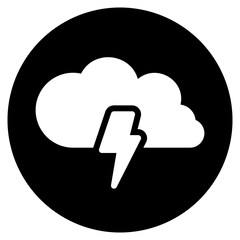 lightning bolt glyph icon
