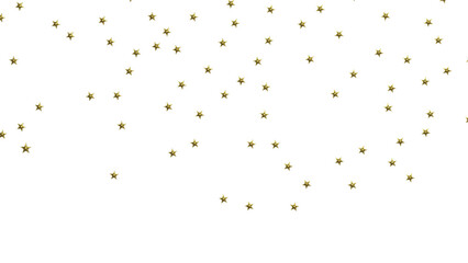 XMAS Stars - Holiday golden decoration, glitter frame isolated -