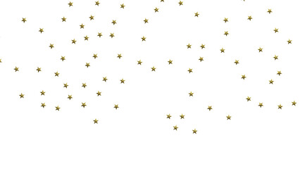 XMAS Stars - Holiday golden decoration, glitter frame isolated -