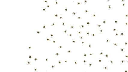 XMAS Stars - Holiday golden decoration, glitter frame isolated -