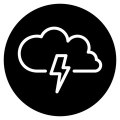 lightning bolt glyph icon