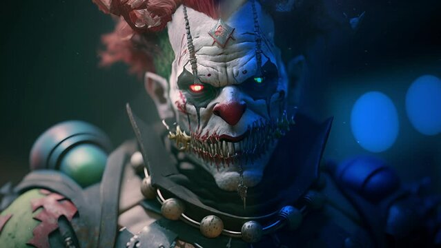 animation - evil zombie clown