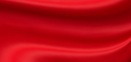 Abstract red fabric with soft wave texture background