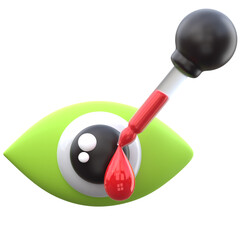 3d illustration of eye drops