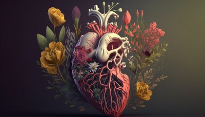 Explore the Beauty of Love and Emotion with a Human Heart and Flowers: Be a Good-Hearted Person by Spreading Help and Charity