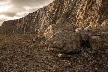 Rocky mountain at sunset, Hungary, Bélapátfalva