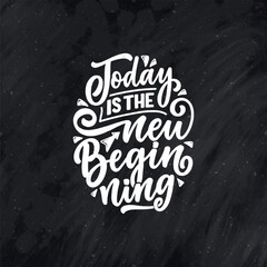 Hand drawn lettering quote in modern calligraphy style about Monday. Slogan for print and poster design. Vector