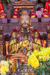 Northern Vietnam,  Statue in the An Ma  Temple in Ba Be Lake.