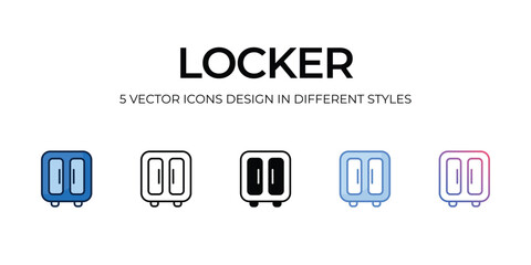 locker icons set vector illustration. vector stock,