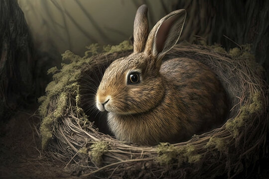 Osterhase Hase im Nest Ostern
Generative Ai