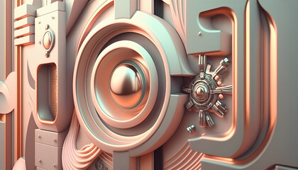 close up of a futuristic gate. Generative AI 
