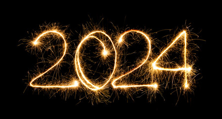 Happy New Year 2024. - obrazy, fototapety, plakaty