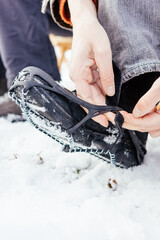 Überzieh Schnee Schuhe, Winterwandern