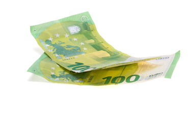 Euro banknotes isolated
