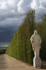 Statues, fountains and Parterre - Gardens of the Palace of Versailles - Versailles - Yvelines -...