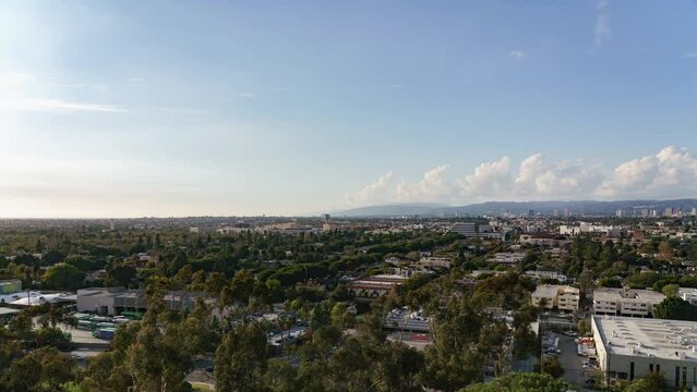 West Los Angeles Santa Monica Skyline from Culver City Time Lapse California USA