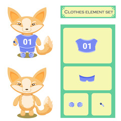Sly little fox clothes element set football