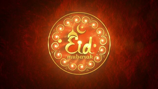 Eid Mubarak. Greeting. Red Concept. 4K, 422 ProRes HQ.01.