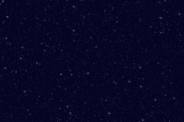 Starry Night Sky, Starfield Shiny Stars and Galaxy Space Background 