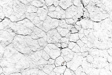 Texture soil dry crack background pattern of drought lack of water of nature white black old broken.