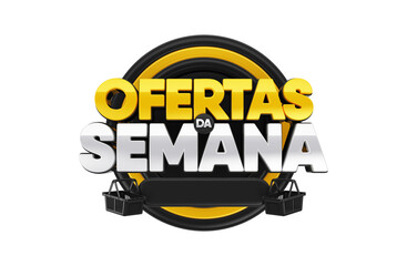 Selo 3D Ofertas da seman