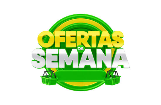 Selo 3D Ofertas da seman