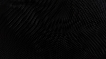 Obraz premium 3D Futuristic triangles dark black background Abstract lowpoly geometric grid pattern