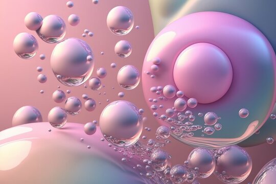 Close up Clear liquid cosmetic product. Gel texture Generative AI