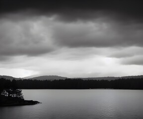 Fototapeta premium clouds over the river