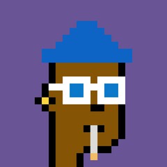 Cartoonish Pixelated Man