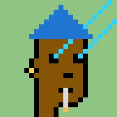 Cartoonish Pixelated Man