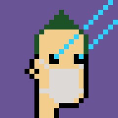 Cartoonish Pixelated Man