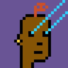 Cartoonish Pixelated Man
