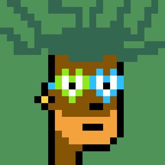 Cartoonish Pixelated Man