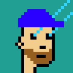 Cartoonish Pixelated Man