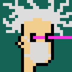 Cartoonish Pixelated Man