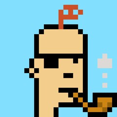 Cartoonish Pixelated Man